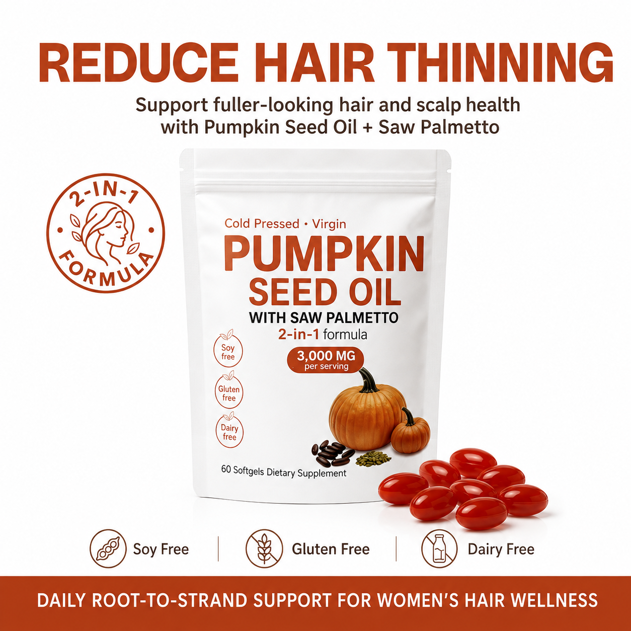 Lushy Pumpkin Seed Oil with Saw Palmetto