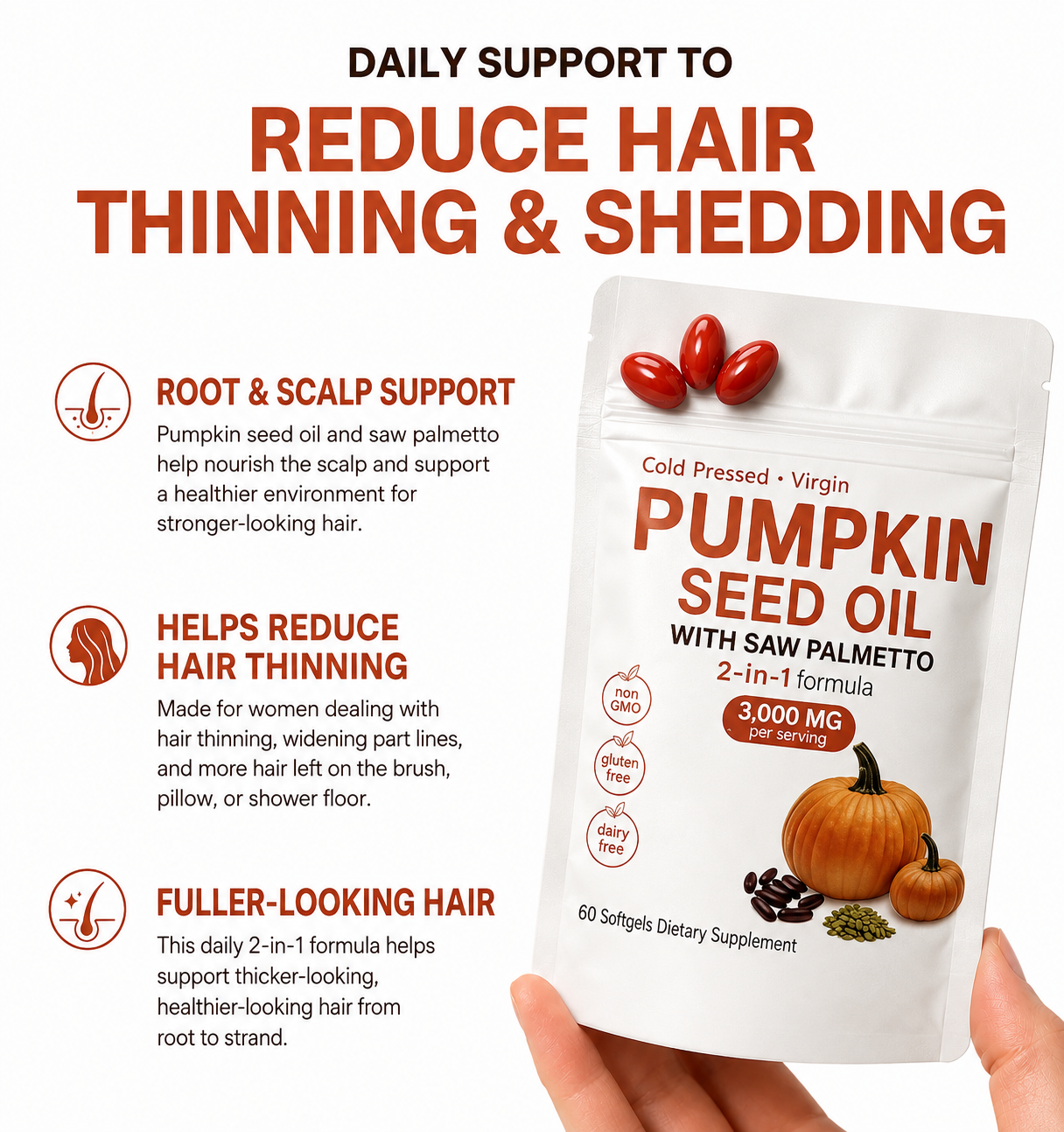 Your hair fall is not from stress.